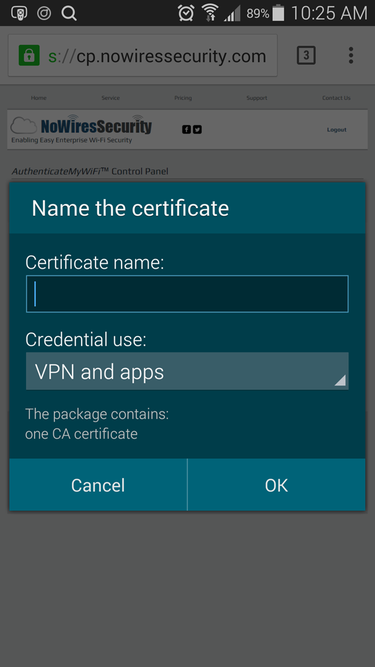 android certificate